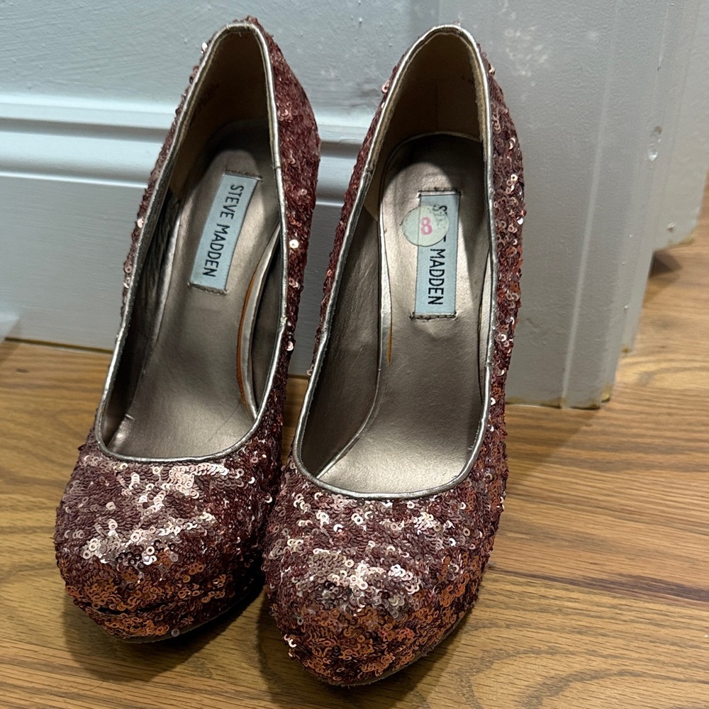 Steve Madden Rose Sequin Heels